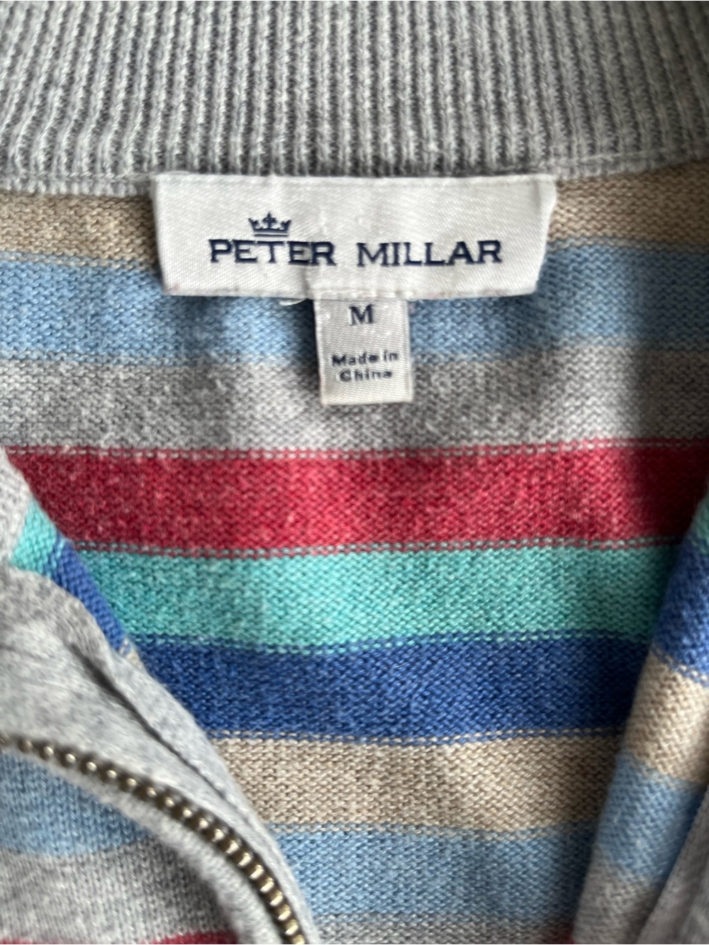 Peter Millar Crown Soft Quarter Zip Sweater-Size M